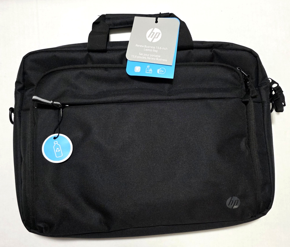 NWT HP Renew Business 15.6" Laptop Bag Black Eco Friendly